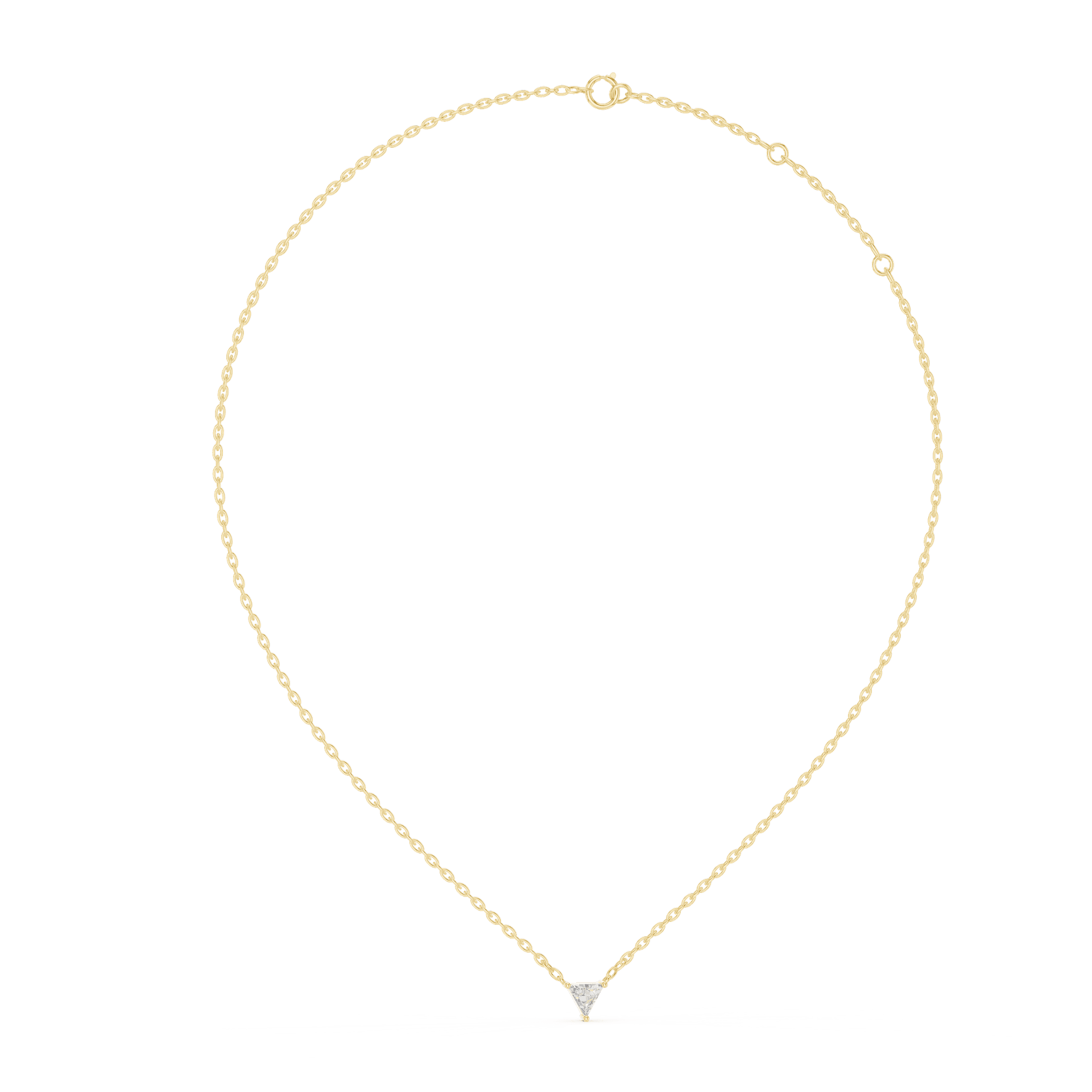 Classic Luminary Trillion-Cut Solitaire Necklace - Yellow